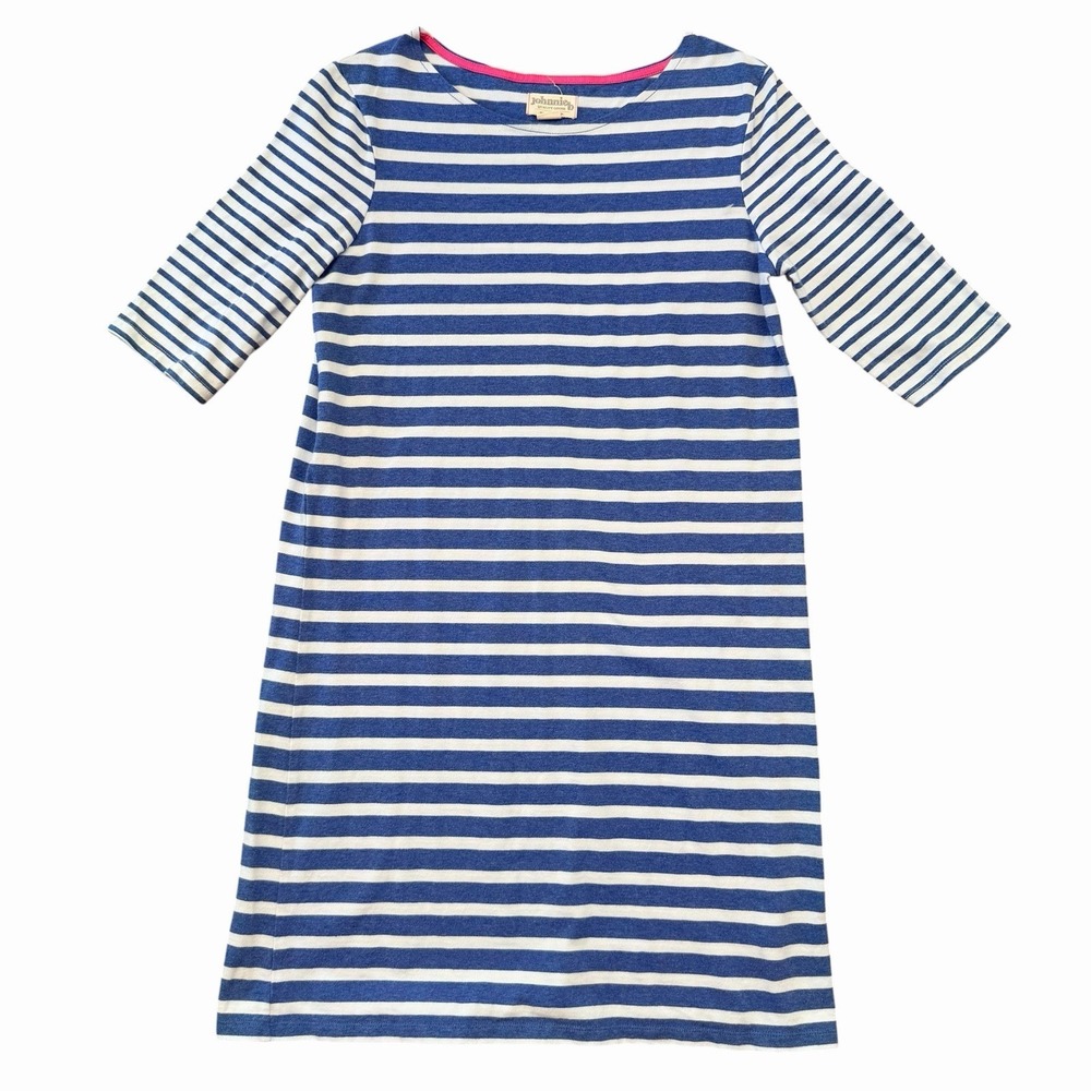 Johnnie B Girls Blue Striped Sleeveless Dress Cotton Size 15-16Y Nautical Beach